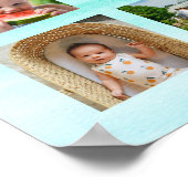 ターコイズと青の水彩画 40の愛の理由 ポスター (角)