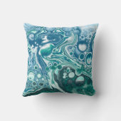 ターコイズと青の海波 クッション (裏面)