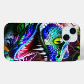 ターコイズと青鮮やかのコブラはかりで測ヘビ Case-Mate iPhoneケース (裏面 (横))
