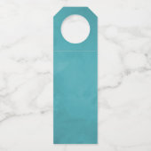 ターコイズと黄色のフローラ結婚式の引き出物 ボトルネックタグ (裏面)