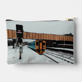 ターコイズと黄色の列車 アクセサリーポーチ (裏面)