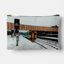 ターコイズと黄色の列車 アクセサリーポーチ