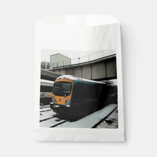 ターコイズと黄色の列車 フェイバーバッグ (正面)