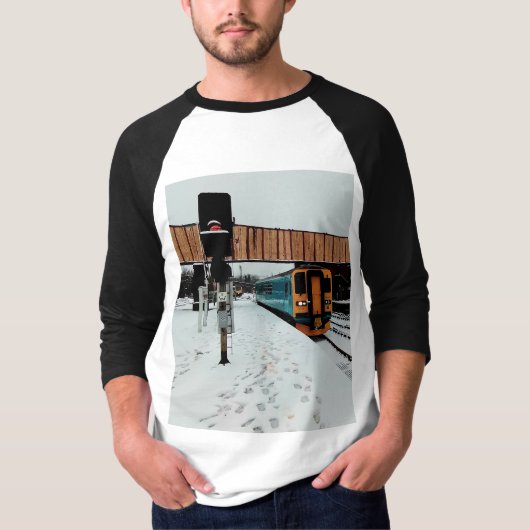 ターコイズと黄色の列車 Tシャツ (正面)