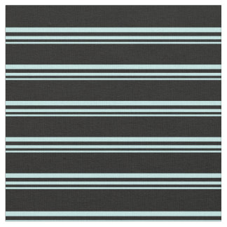 ターコイズと黒のパタストライプのーン ファブリック