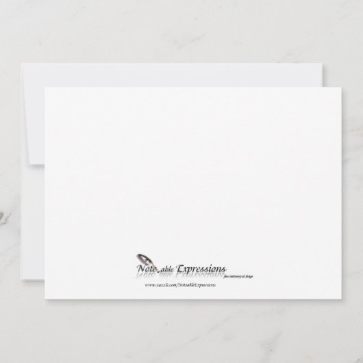 ターコイズと黒スワール結婚式招待状 招待状 (裏面)