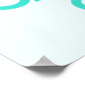 ターコイズとAzureKeep Calm and Carry On ポスター (角)