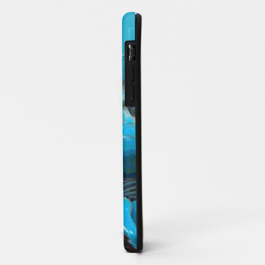 ターコイズによって仏の彫像のIphoneの切り分けられる幸せな場合 Case-Mate iPhoneケース (裏面/左)