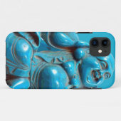 ターコイズによって仏の彫像のIphoneの切り分けられる幸せな場合 Case-Mate iPhoneケース (裏面(横))