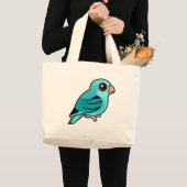 ターコイズによって禁止されるインコ ラージトートバッグ (正面(商品))