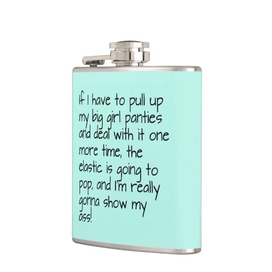 ターコイズによって置かれる大きい女の子のパンティーの名前は個人化なります フラスク (左)