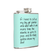 ターコイズによって置かれる大きい女の子のパンティーの名前は個人化なります フラスク (右)