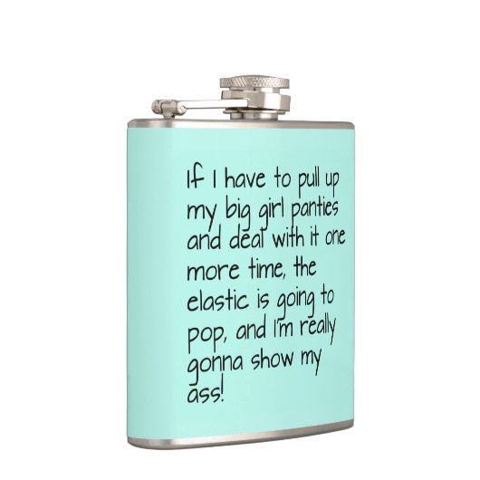 ターコイズによって置かれる大きい女の子のパンティーの名前は個人化なります フラスク (右)