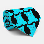 ターコイズのくまによってタイルを張られるタイ ネクタイ (ロール)