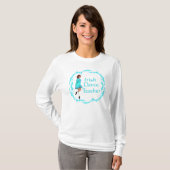 ターコイズのアイルランド ステップダンス教師 Tシャツ (正面フル)