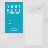 ターコイズのアポイントメントカード 予約カード (正面/裏面)
