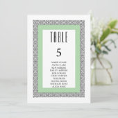 ターコイズのイスラム幾何学模様のボーダーウェディング 招待状 (スタンド正面)