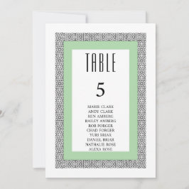 ターコイズのイスラム幾何学模様のボーダーウェディング 招待状