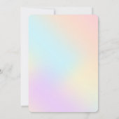 ターコイズのウェディングリボン（ゴールドハート） 招待状 (裏面)