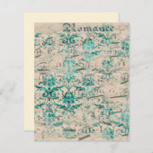 ターコイズのエフェメラ ミュージック ペーパー (正面/裏面)