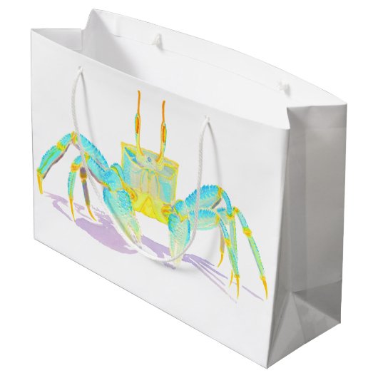 ターコイズのカニ ラージペーパーバッグ (裏面アングル)