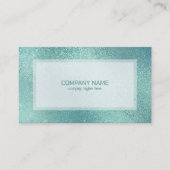 ターコイズのキラキラと輝く虹彩のテクスチャ背景 名刺 (正面)