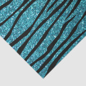 ターコイズのグリッターのシマウマは縞で飾ります 薄葉紙 (詳細)