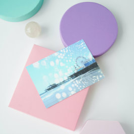 ターコイズのサンタモニカピアのクモの巣 ポストカード