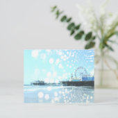 ターコイズのサンタモニカピアのクモの巣 ポストカード (スタンド正面)