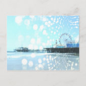 ターコイズのサンタモニカピアのクモの巣 ポストカード (正面)