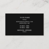 ターコイズのシックで写実的な正方形パターン 名刺 (裏面)