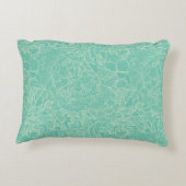 ターコイズのシャクヤクパターン アクセントクッション (裏面)