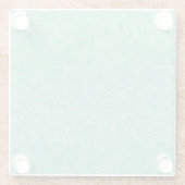 ターコイズのシャクヤクパターン ガラスコースター (裏面)