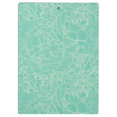 ターコイズのシャクヤクパターン クリップボード (裏面)