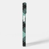 ターコイズのシンプルなタータン柄のケース・メートiPhone Case-Mate iPhoneケース (裏面 / 右)