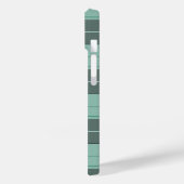 ターコイズのシンプルなタータン柄 Case-Mate iPhoneケース (裏面 / 左)