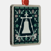 ターコイズのステンドグラスのフルーアのRaincrossのデザイン メタルオーナメント (右)