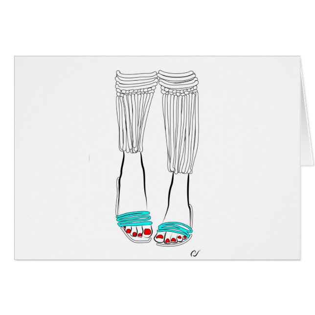 ターコイズのスリッパ (正面横)