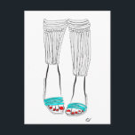 ターコイズのスリッパ ポストカード<br><div class="desc">芸術家によってパトリシアVidour</div>