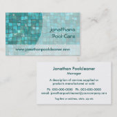 ターコイズのタイルが付いている太陽に照らされた水 名刺 (正面/裏面)