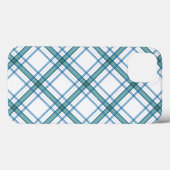 ターコイズのタータン Case-Mate iPhoneケース (裏面 (横))