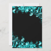 ターコイズのダイヤモンドの誕生会の招待 招待状 (裏面)