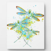 ターコイズのトンボのしぶき フォトプラーク (正面)