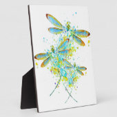 ターコイズのトンボのしぶき フォトプラーク (側面)