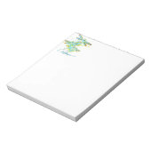 ターコイズのトンボの飛沫カスタマイズ ノートパッド (回転)