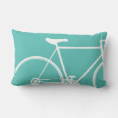 ターコイズのバイクの装飾用クッション ランバークッション (裏面)