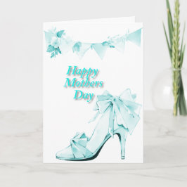 ターコイズのバナーと靴 カード