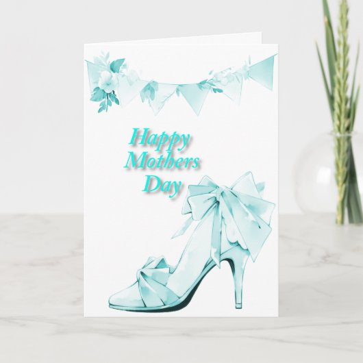 ターコイズのバナーと靴 カード (正面)