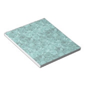 ターコイズのバブルラップパターン ノートパッド (アングル)