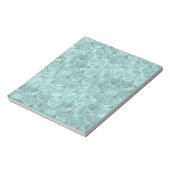 ターコイズのバブルラップパターン ノートパッド (回転)